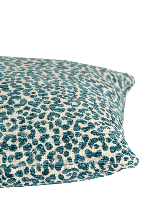 Cushion 45x45 cm SAFFORD sand+petrol feather filled | OUTLET