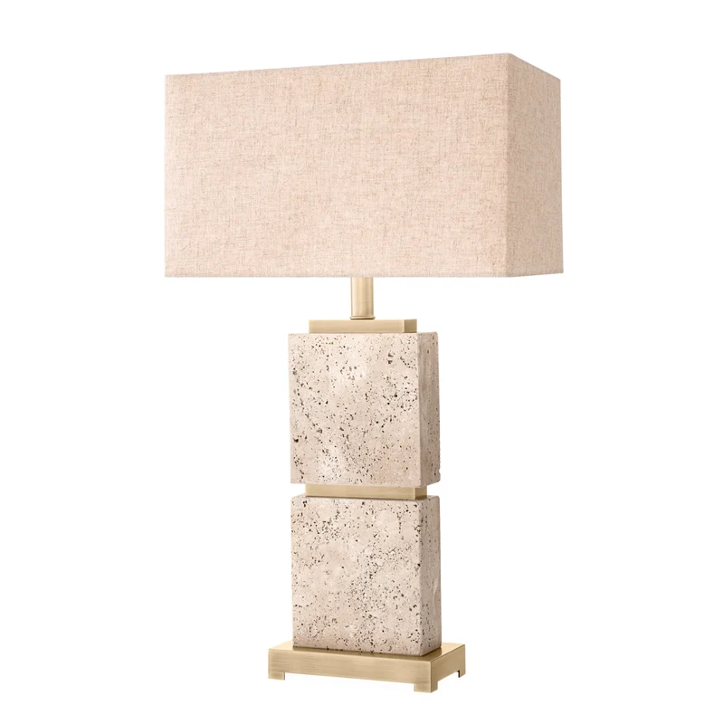 Table Lamp Newton L Travertine