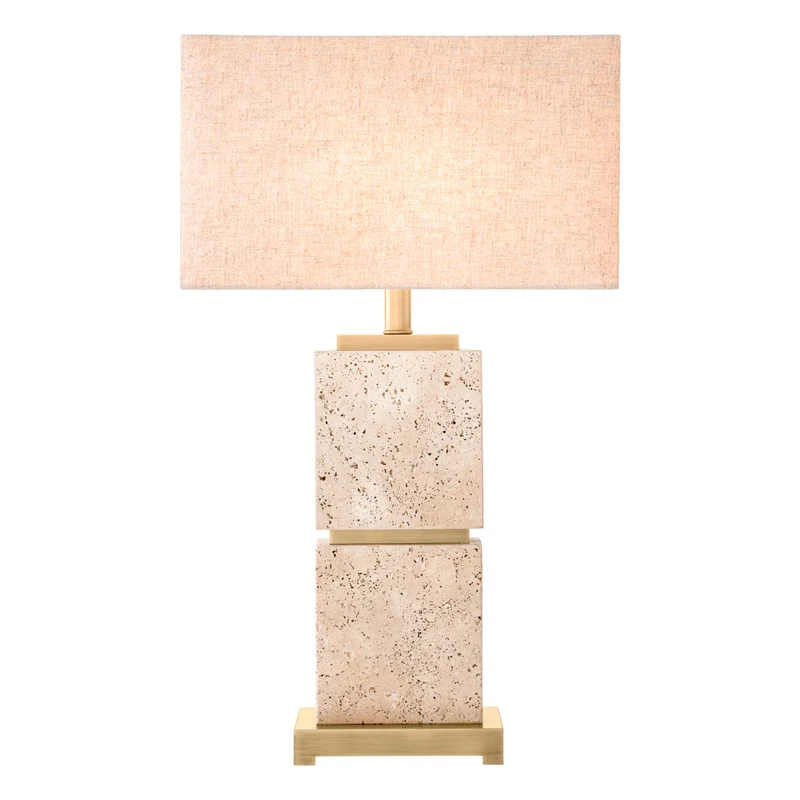 Table Lamp Newton L Travertine