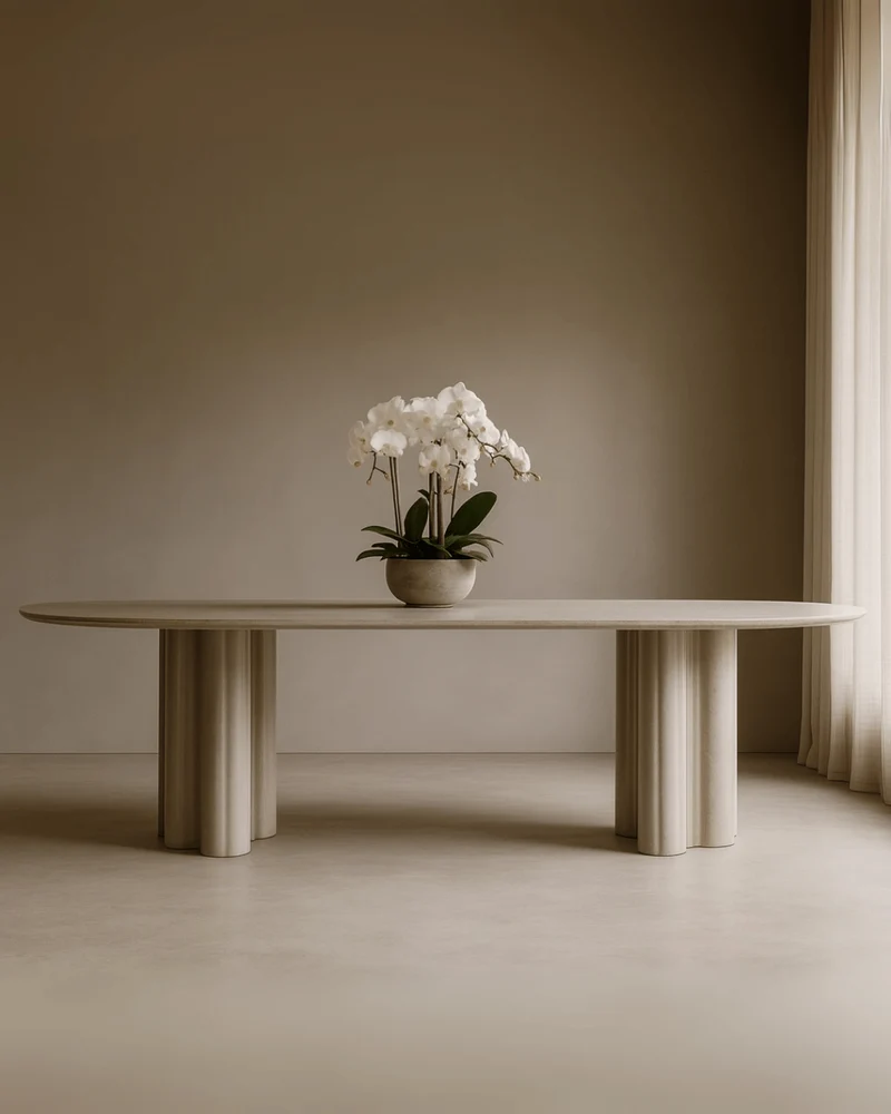 Moon Dining Table 240 - Matte Beige | OUTLET