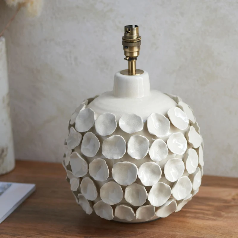 Borello Table Lamp Base Ivory Crackle Glaze | OUTLET