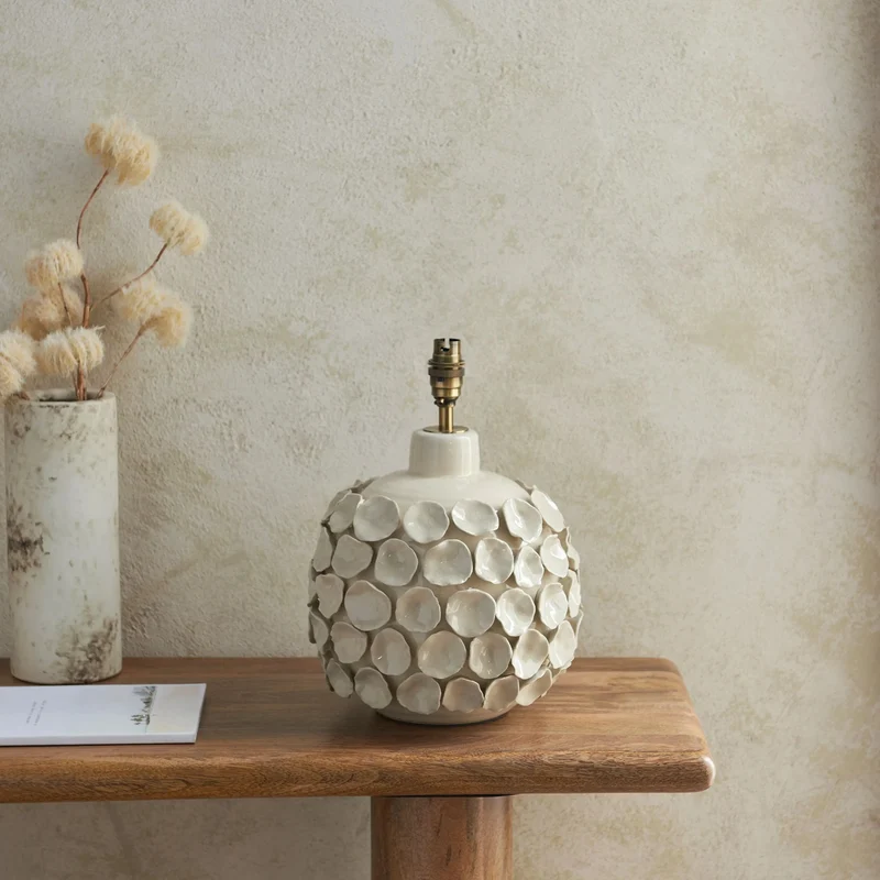 Borello Table Lamp Base Ivory Crackle Glaze | OUTLET
