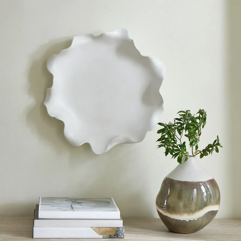 Wave Crest White Outdoor Bowl