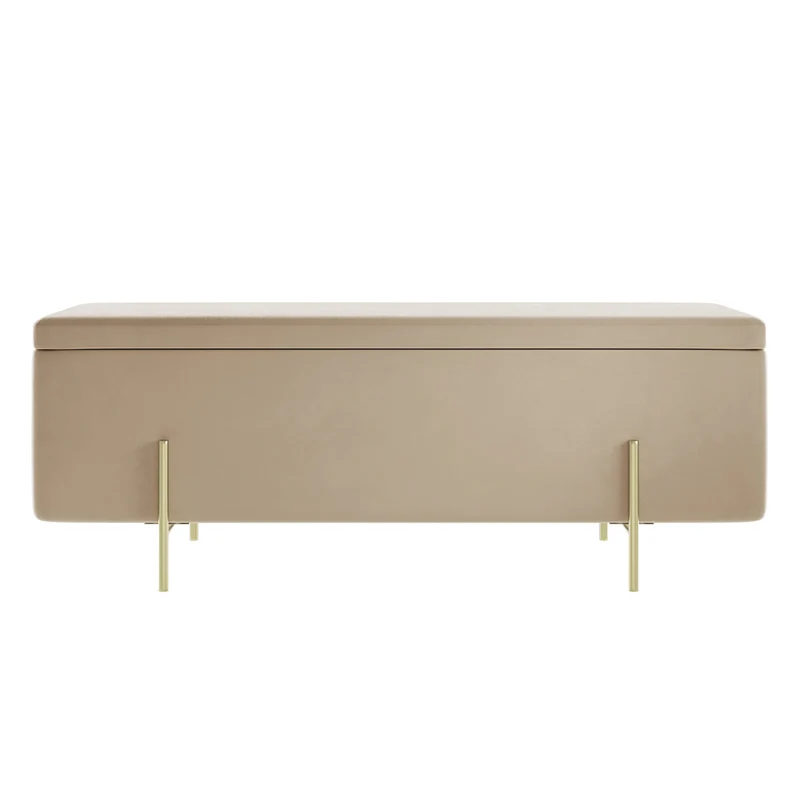 Lola Ivory Boucle Storage Ottoman