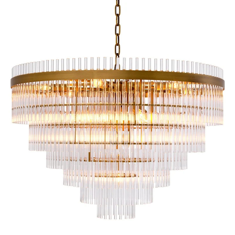 Chandelier East Single - Antique Brass
