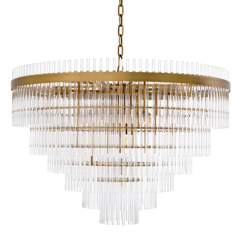 Chandelier East Single - Antique Brass