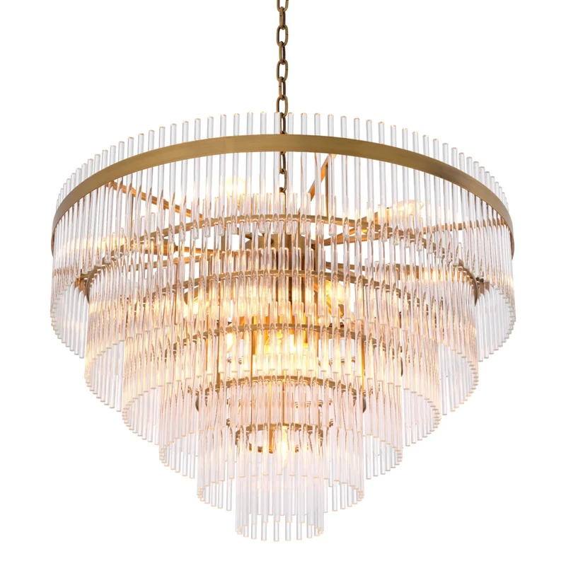 Chandelier East Single - Antique Brass