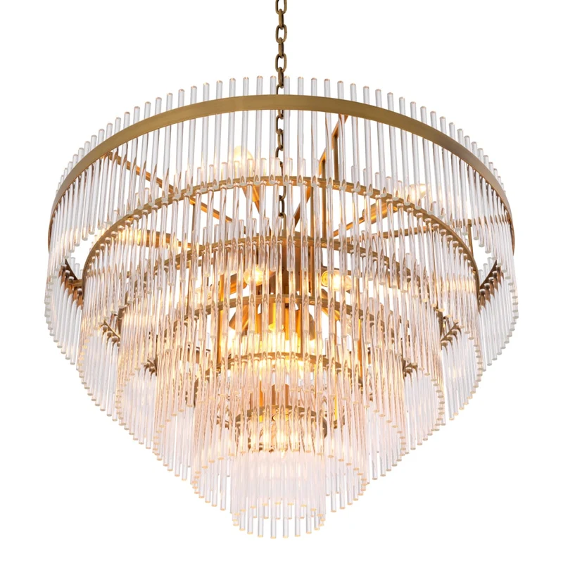 Chandelier East Single - Antique Brass