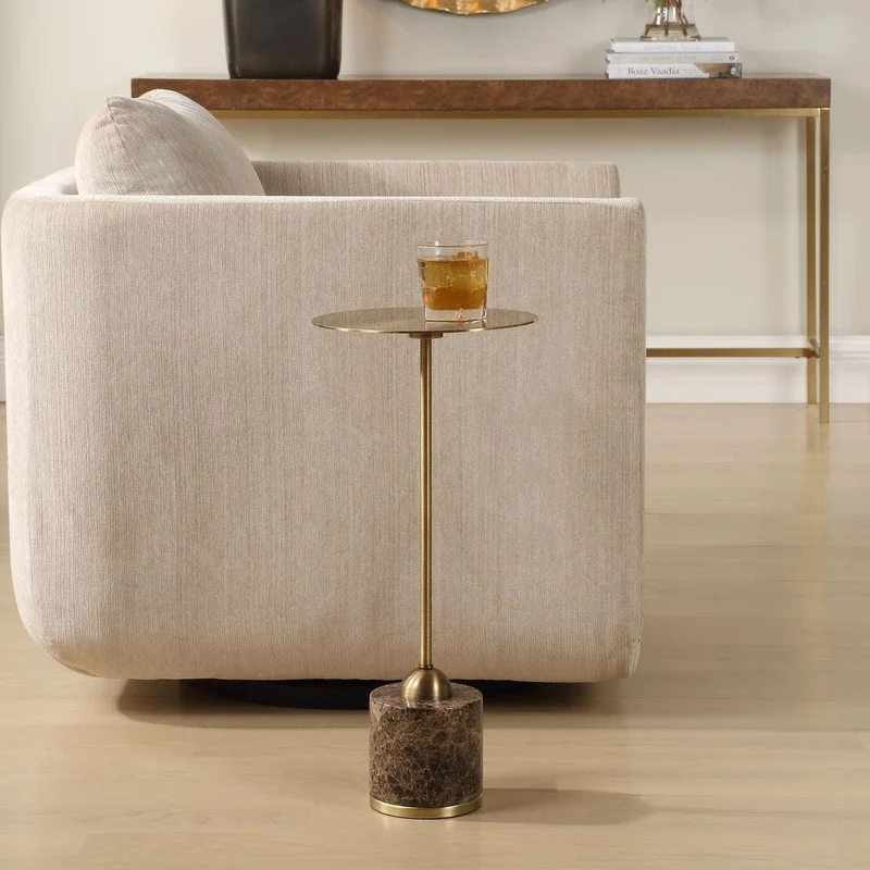Verlin Brass Drink Table
