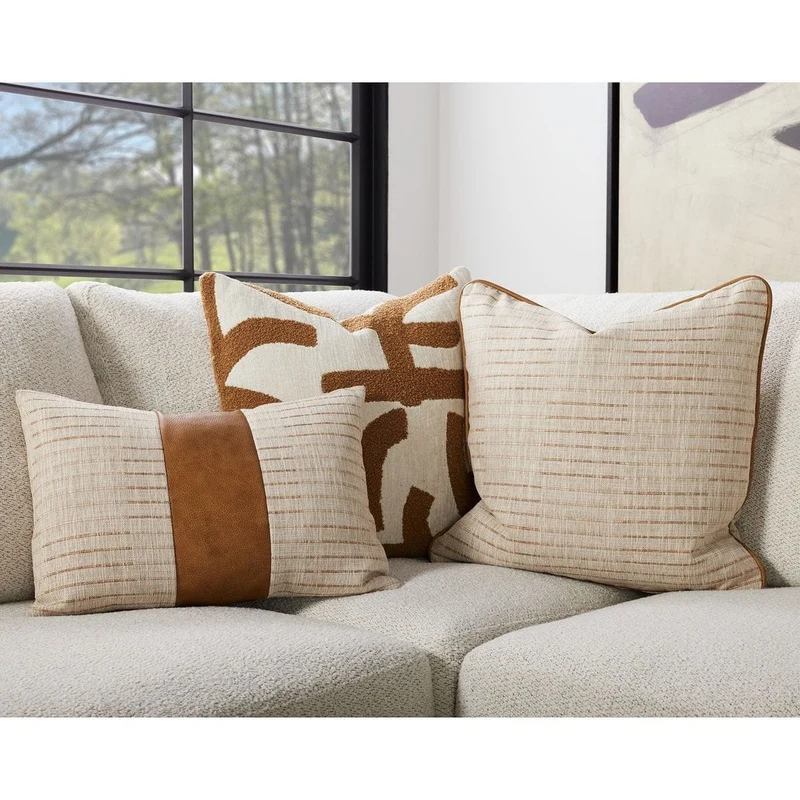 The Flip Side Cushion in Toffee