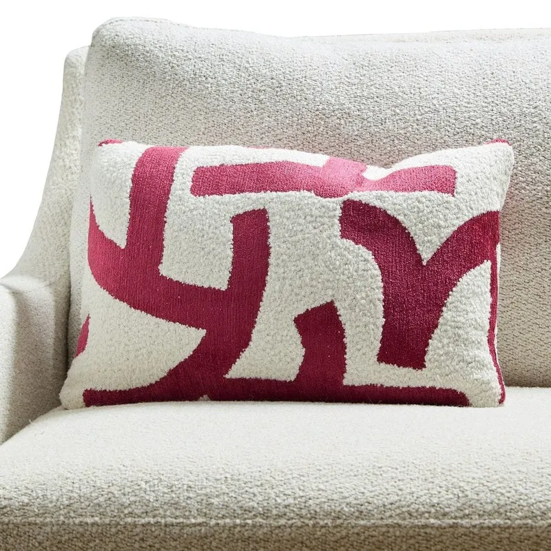The Flip Side Cushion in Raspberry