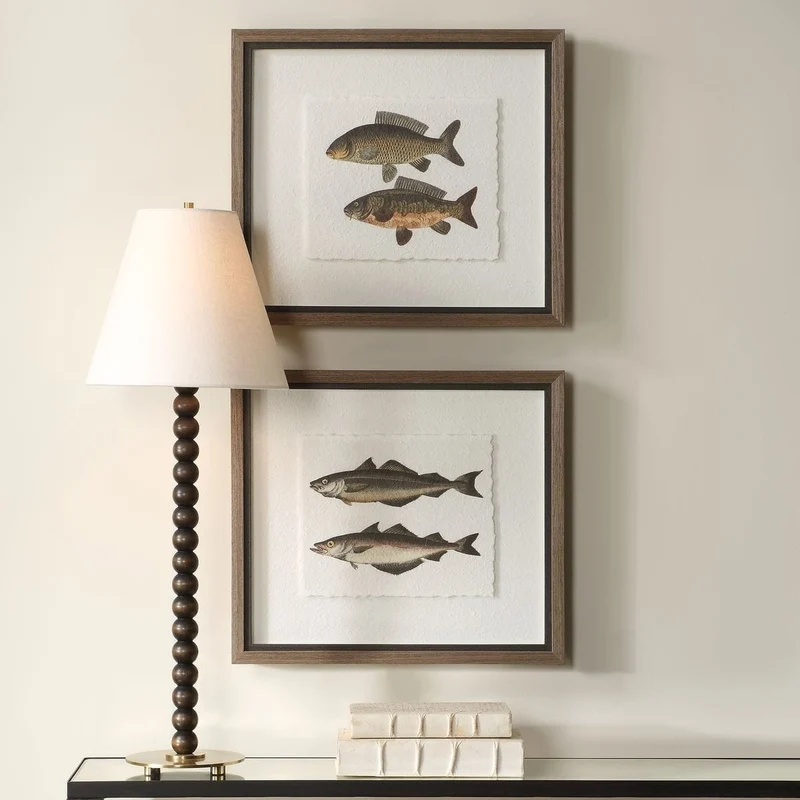 The Catch Framed Fish Prints Set of 2