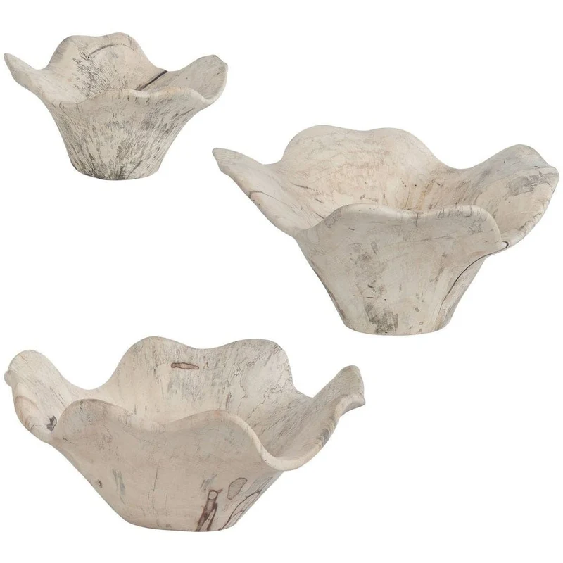 Teo Bleached Wood Wall Decor - Set of 3