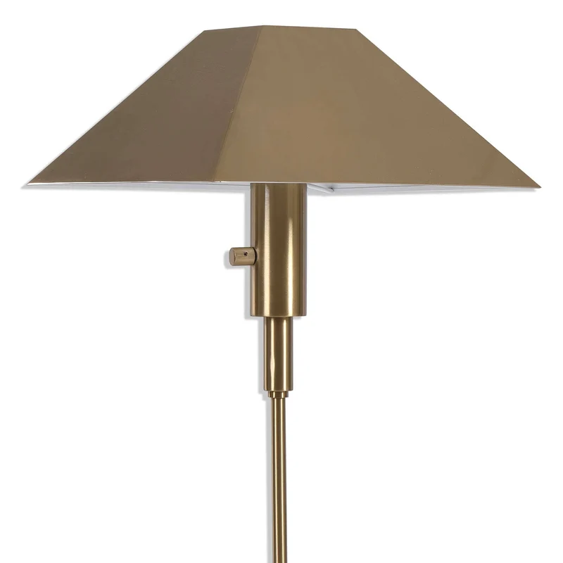 Telescope Buffet Lamp - White Marble/Brass