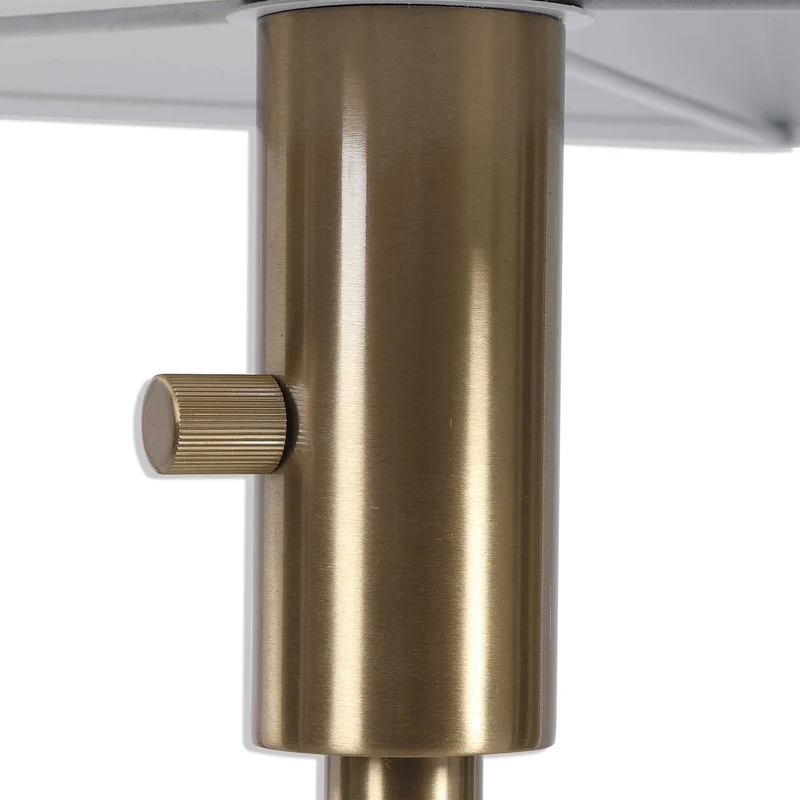 Telescope Buffet Lamp - White Marble/Brass