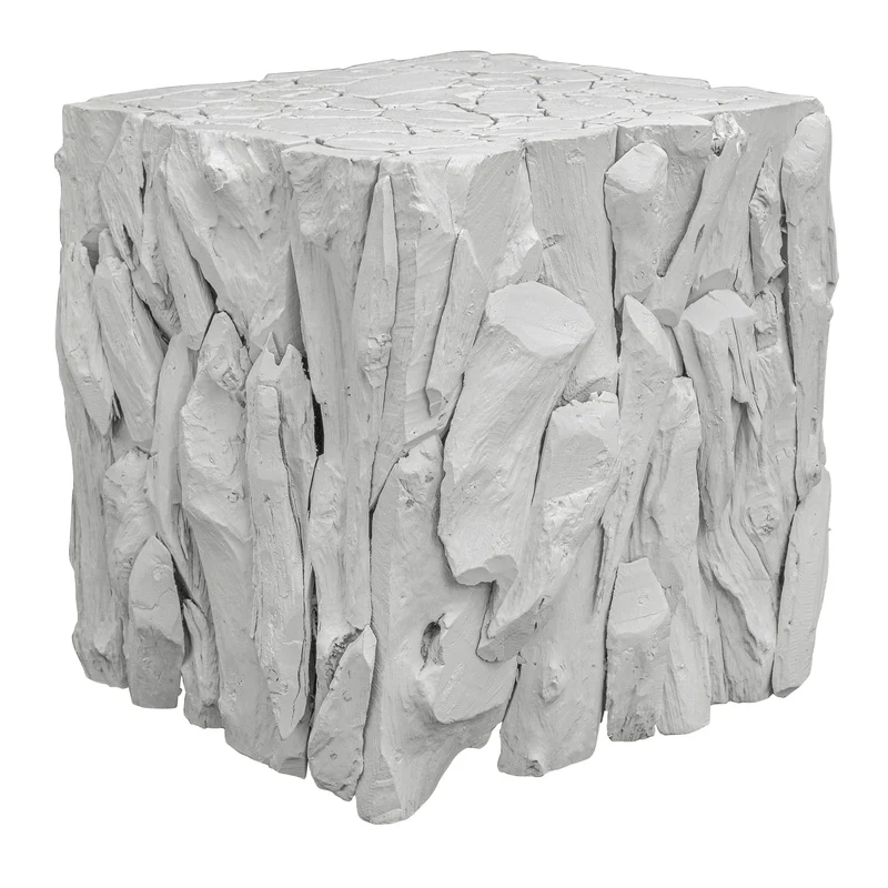 Teak Root White Bunching Cube