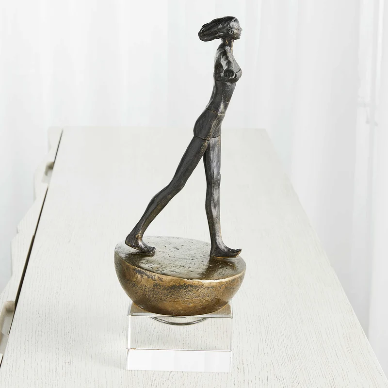 Woman Finding Balance Sculpture
