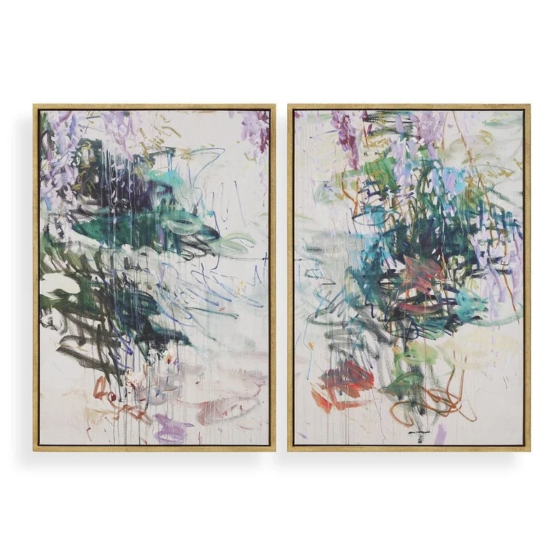 Wisteria Pond Framed Canvases - Set of 2