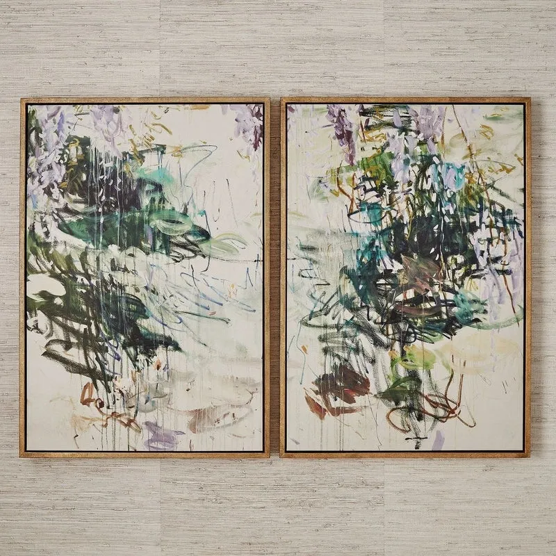 Wisteria Pond Framed Canvases - Set of 2