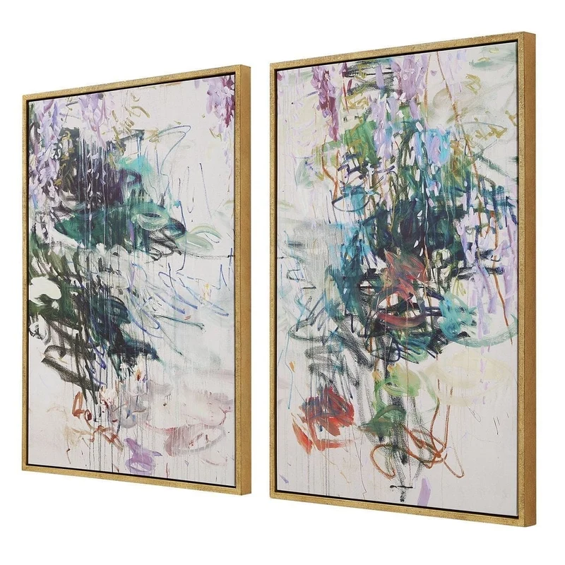 Wisteria Pond Framed Canvases - Set of 2