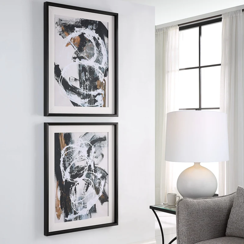 Winterland Abstract Prints, Set/2