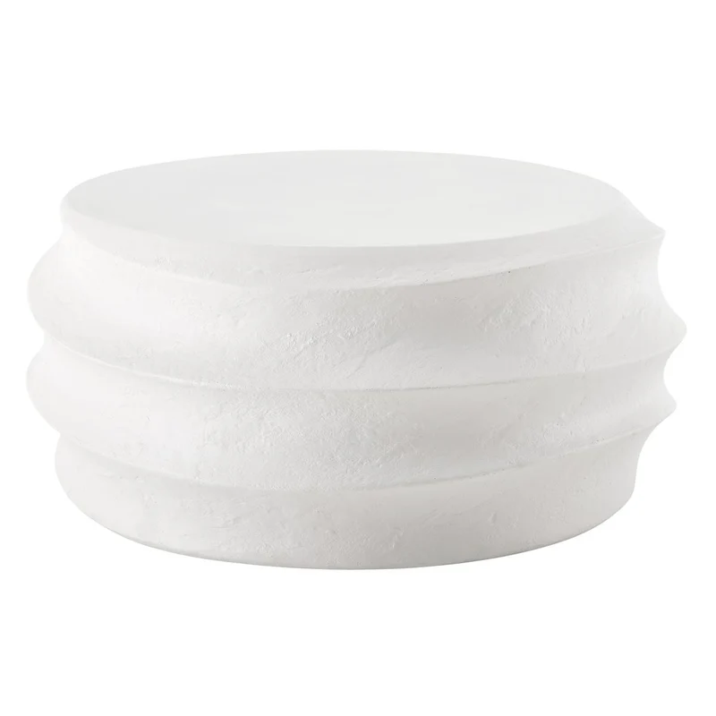 Winded Outdoor White Coffee Table