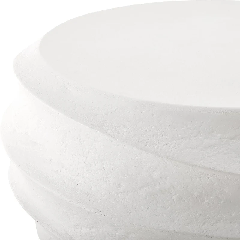 Winded Outdoor White Coffee Table