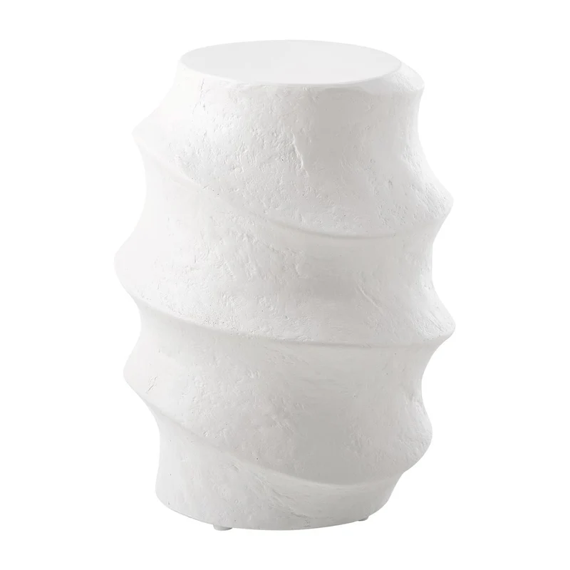 Winded Outdoor White Accent Table