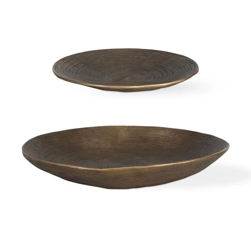 Stratum Round Brass Bowls Set of 2