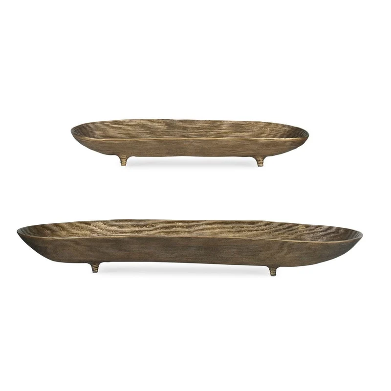 Stratum Oval Brass Bowls Set of 2