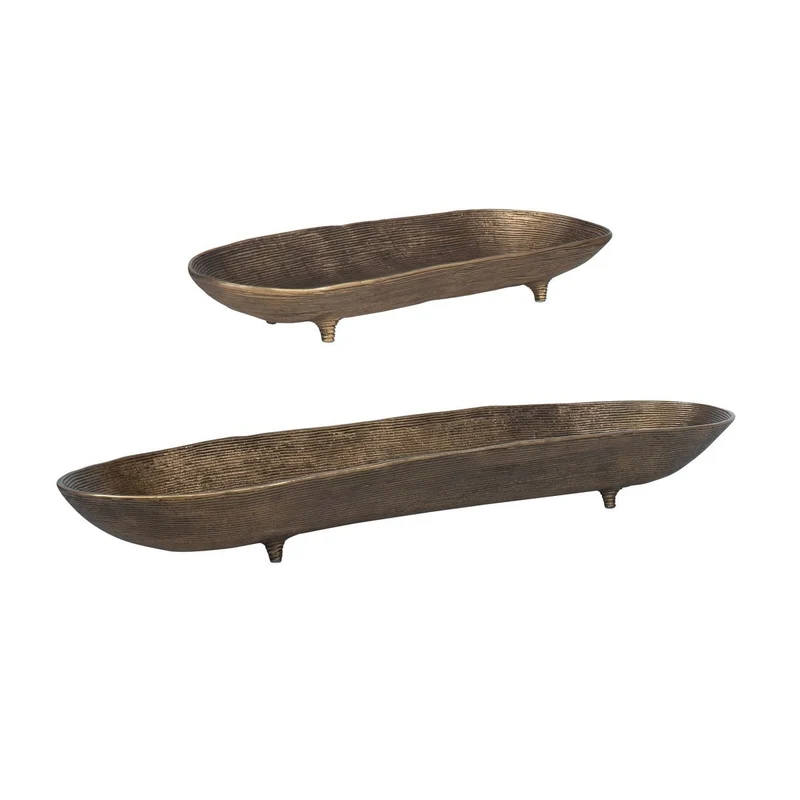 Stratum Oval Brass Bowls Set of 2