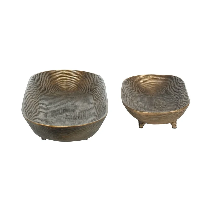Stratum Oval Brass Bowls Set of 2