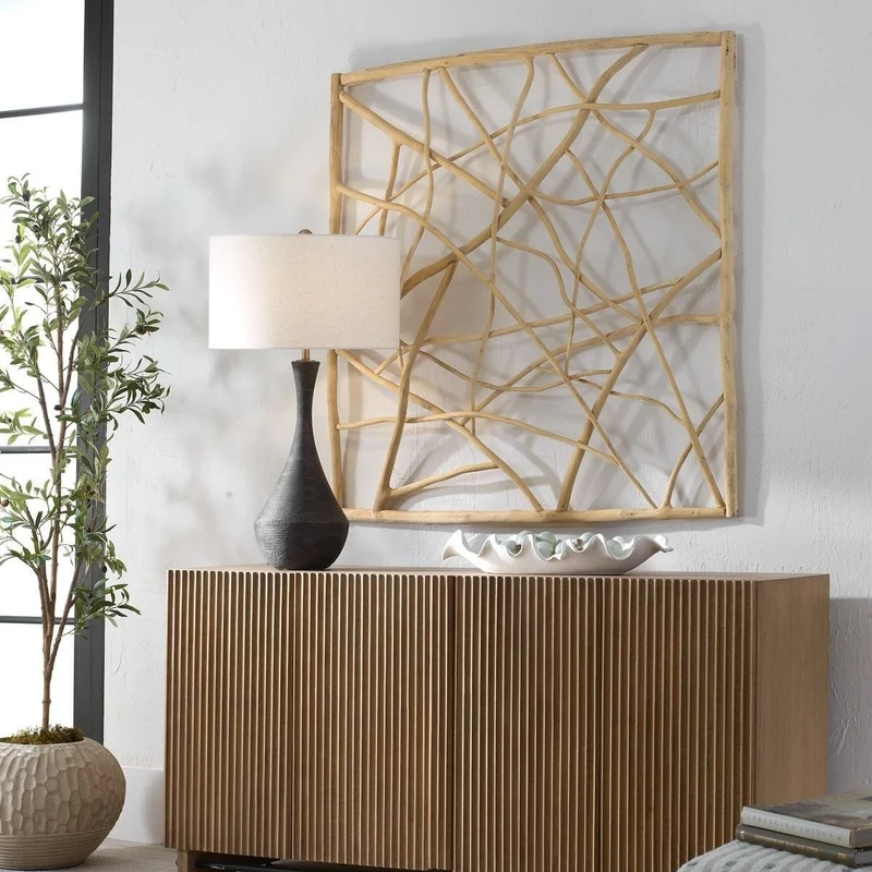 Tangled Up Outdoor Teak Wall Decor