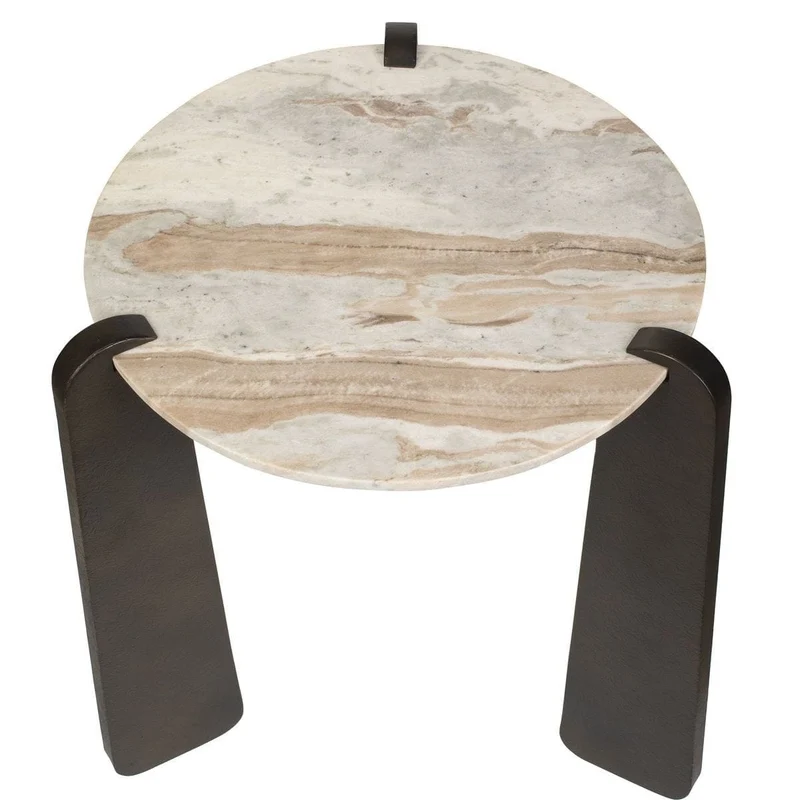 Talud Modern Side Table in Marble