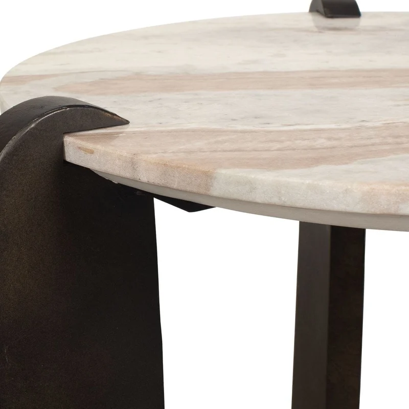 Talud Modern Side Table in Marble