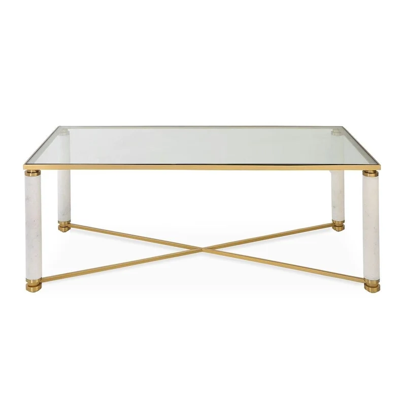 White Pillar Coffee Table