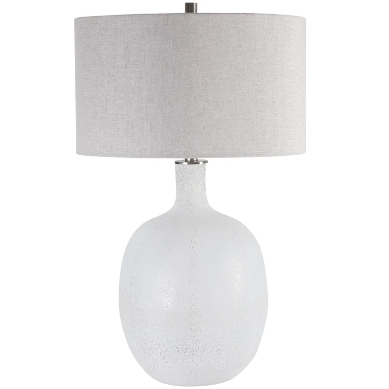 Whiteout Mottled Glass Table Lamp