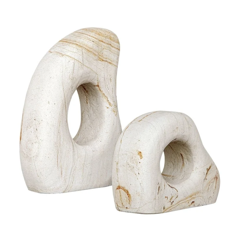 Stone Flow Outdoor Sculptures Set of 2