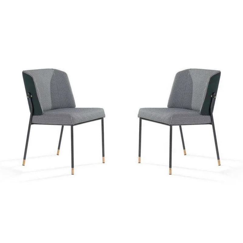 Victor Dining Chair - Houndstooth - Set of 2 | OUTLET