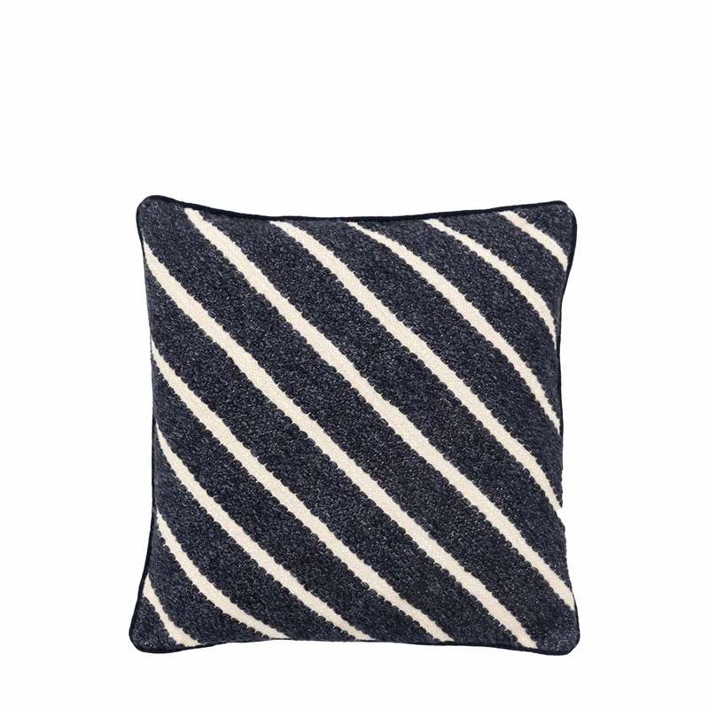 Hemsby Stripe Woven Cushion Ink| OUTLET