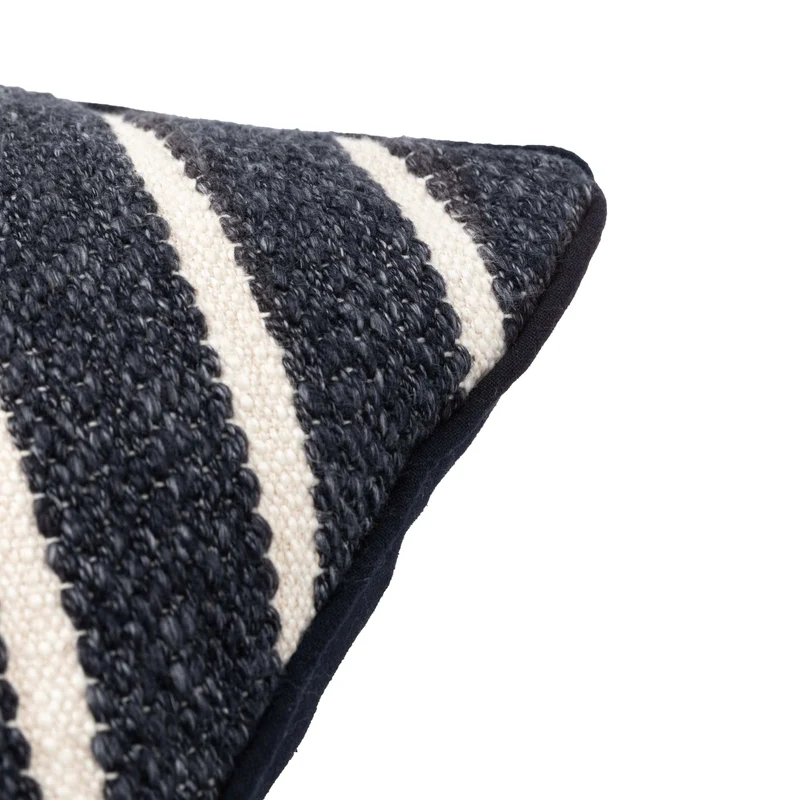 Hemsby Stripe Woven Cushion Ink| OUTLET