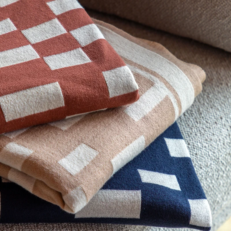 Lohko Knitted Throw Ink| OUTLET