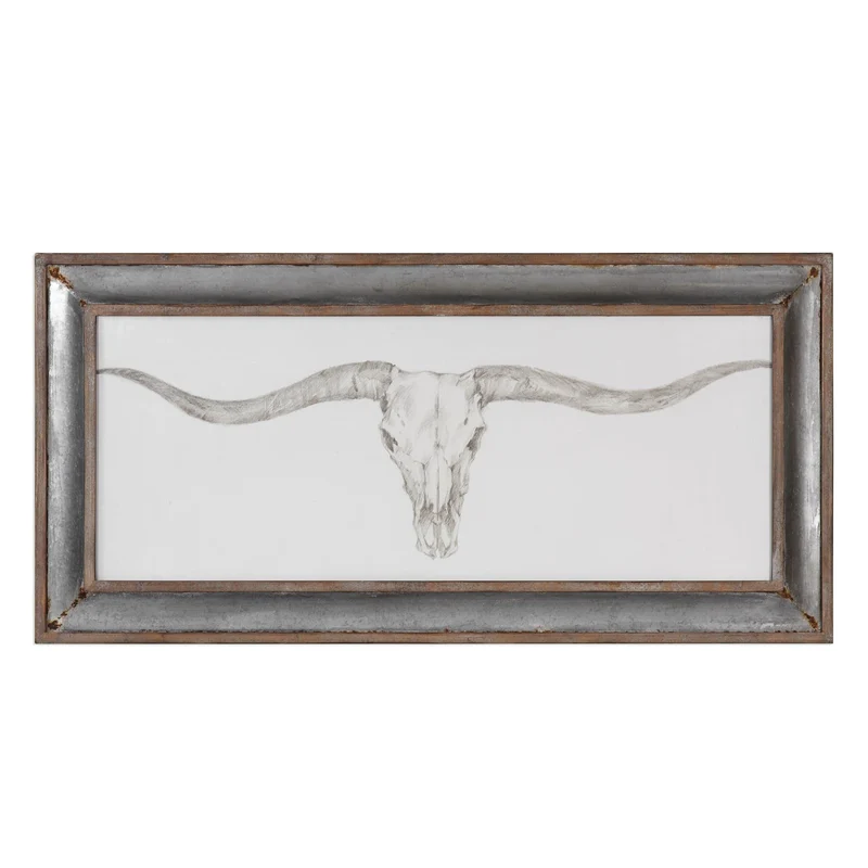 Western Skull Mount Print