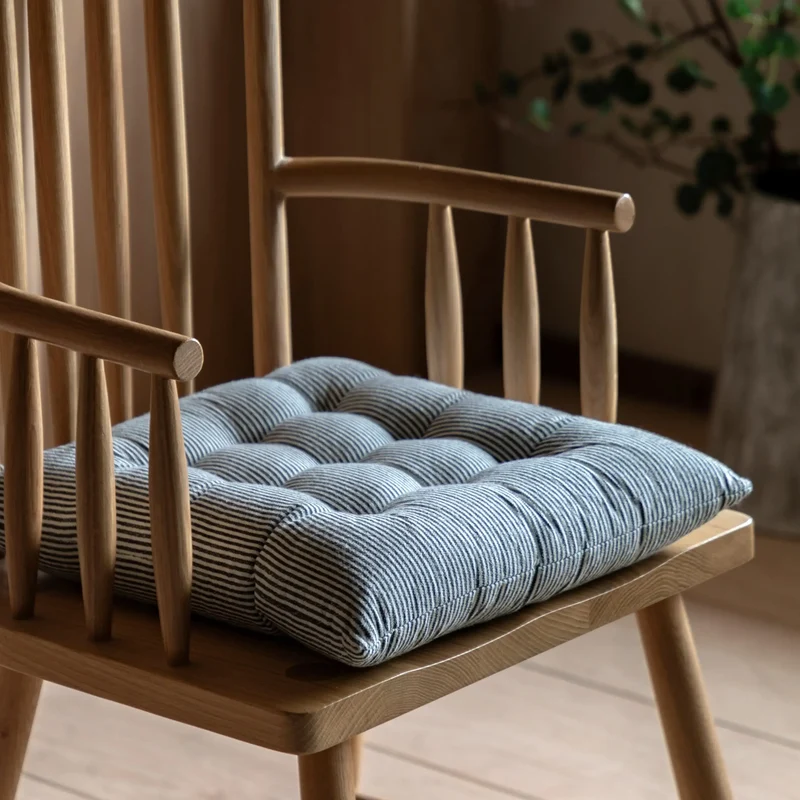 Windsor Woven Stripe Seatpad Ink Blue | OUTLET