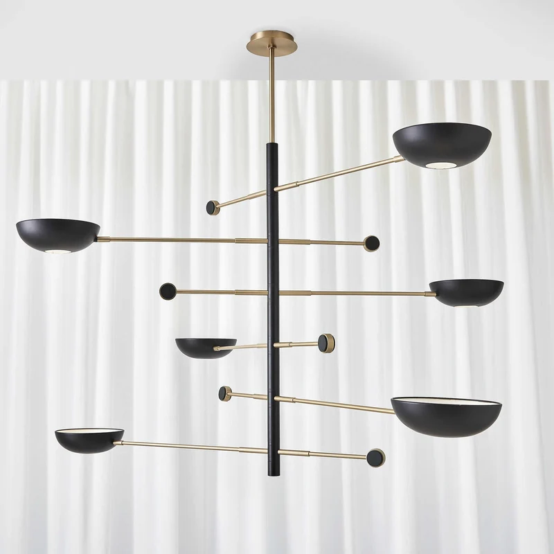 Swinger 6 Light Pendant in Black