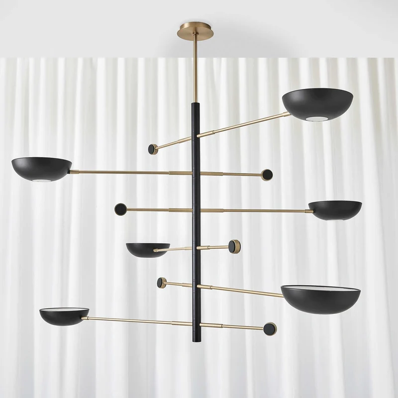 Swinger 6 Light Pendant in Black