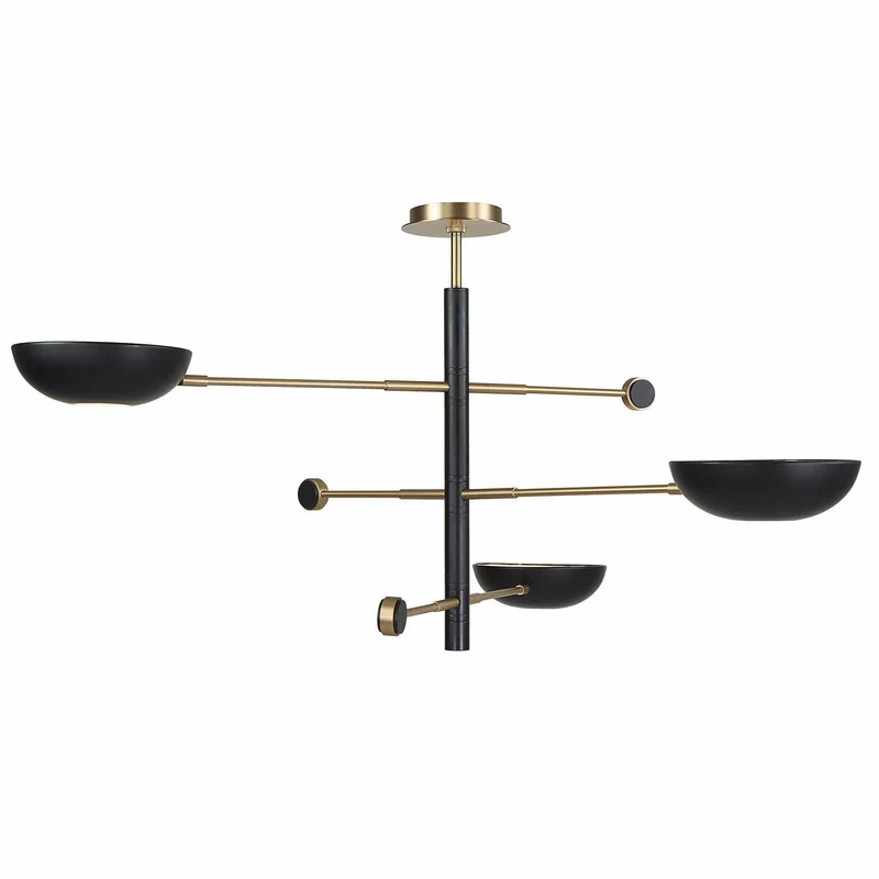 Swinger 3 Light Pendant in Black