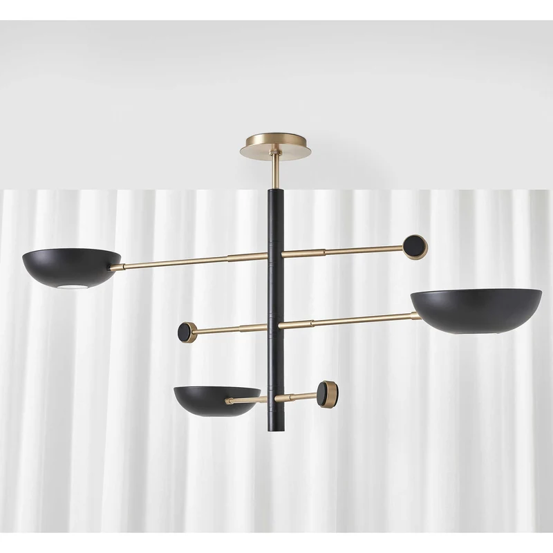 Swinger 3 Light Pendant in Black