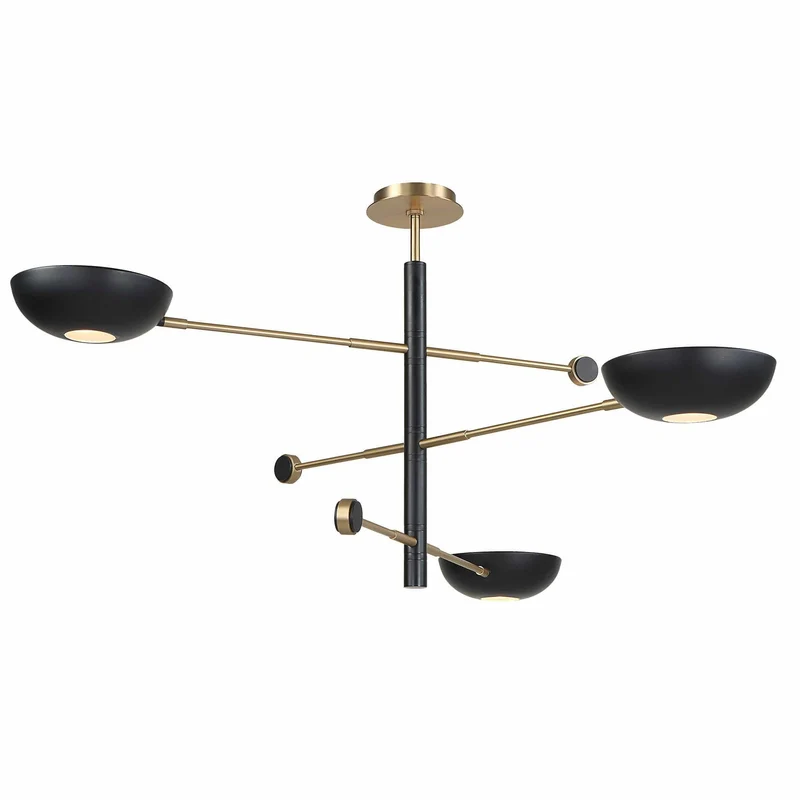 Swinger 3 Light Pendant in Black