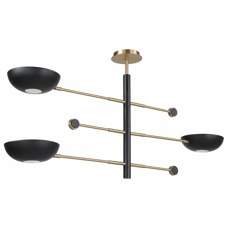 Swinger 3 Light Pendant in Black